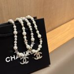 Chanel Necklace Red Lace