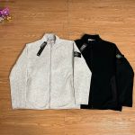 Stone Island Coat Ash Cotton Pure Street Style Slim Fit