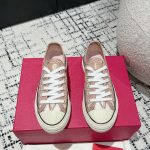Valentino Sneakers Red Suede Rubber Lace