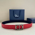Dior Belt Red Eva Spring Autumn