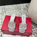 Valentino Slippers Ash Silk Genuine Leather Sheepskin Sophistication Spring Summer