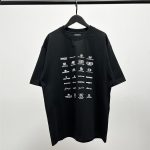 Balenciaga Short-Sleeved T-Shirt Red Cotton Pure Neckline Stitching