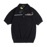 Prada Velvet Short-Sleeved Polo Shirt