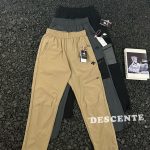 Descente Trousers Red Silk Polyester Nylon Patch