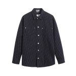 Dior Long-Sleeved Shirt Red Cotton Twill Denim Patch