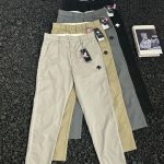 Descente Trousers Red Silk Silky Smooth Summer Patch Zippered Pocket