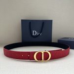 Dior Belt Red Sophistication