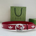 Gucci Leather Belt Red