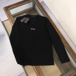 Prada Long-Sleeved T-Shirt Green Cotton Long-Staple Autumn Early