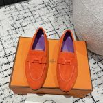 Hermes Leather Shoes Red Genuine Sheepskin High-Quality Materials