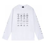 Balenciaga Long-Sleeved Ash Cotton Summer Embroidery