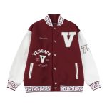 Versace Leather Baseball Uniform For Autumn