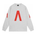 Balenciaga Long-Sleeved Ash Cotton Embroidery