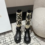 Dior Boots Red Nylon Cowhide Rubber