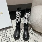 Dior Boots Red Nylon Cowhide Rubber