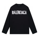 Balenciaga Long-Sleeved Ash Cotton Embroidery