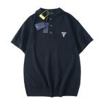 Prada Velvet Short-Sleeved Polo Shirt