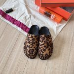Hermes Slippers Ash Genuine Leather Summer