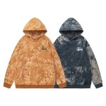 Stussy Hoodie Orange Cotton Pure Streetwear Autumn Winter