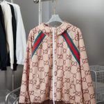 Gucci Jacket Red Cotton Denim Side Pockets