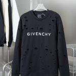 Givenchy Hoodie Red Cotton Pure Plain Weave Screen Printing