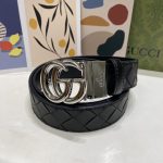 Gucci Belt Ash Genuine Leather Embossed