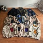Patagonia Outerwear Red Wool Lambswool Polyester Nylon Fleece Mesh Plain Weave Autumn Winter And Elastic Stitching