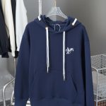 Louis Vuitton Hoodie Red Cotton Pure Double Needle Stitching Embroidery