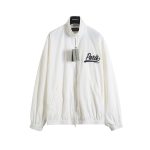 Balenciaga Jacket Red Polyester Mesh Relaxed Silhouette Zippered Pocket