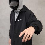 Nike Coat Red Relaxed Fit Sophistication Spring
