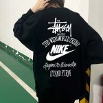 Nike Hoodies Black Cotton Xinjiang Ribbed Fabric Spring Autumn
