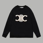 Celine Sweatshirt Red Cotton Pure Plain Weave Embroidery