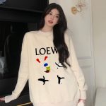 Loewe Hoodies Red Cotton Fleece Winter