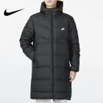 Nike Cotton-Padded Coat Black Cotton Down Polyester Fiber Winter