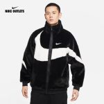 Nike Coat Red Cotton Rabbit Fur Simple Style Autumn Winter