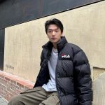 Fila Down Jackets Red Duck Nylon Water-Repellent Fabric Winter