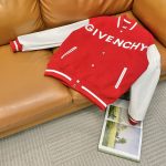 Givenchy Jacket Red Cotton Wool Blend Autumn Winter Embroidery