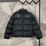 Nike Down Jackets Red Duck Nylon Water-Repellent Fabric Winter
