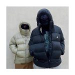Nike Outerwear Red Cotton Down Nylon Fabric Autumn Winter And Zippered Pocket