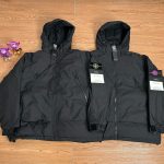 Stone Island Down Jacket Green Cotton Wool Lace High-Density Fabric Street Style Embroidery