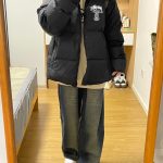 Stussy Cotton-Padded Coat Black Cotton Down High Cost Performance Easy To Match Winter