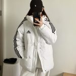 Adidas Cotton-Padded Coat Red Down Waterproof Design High-Quality Materials Easy To Match Winter