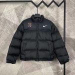 Nike Down Jackets Red Duck Nylon Water-Repellent Fabric Winter