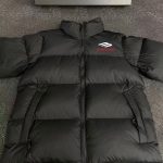 Balenciaga Down Jackets Red Duck Nylon Water-Repellent Fabric Winter