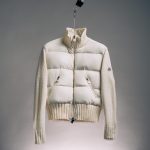 Monk Down Jacket White Wool Goose Duck Nylon Patch