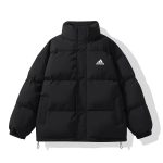 Adidas Coat Black Cotton Winter 3D Pocket