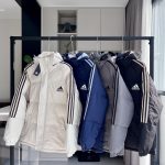 Adidas Cotton-Padded Coat Blue Cotton Down Microfiber Fleece Exquisite Workmanship Suitable For All Body Types Winter