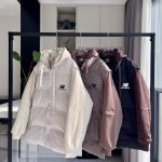 New Balance Outerwear Brown Cotton Adjustable Drawstring Street Style Winter