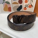 Louis Vuitton Belt Ash Genuine Leather Sophistication