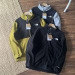 North Windbreaker Red Fleece Fabric Daily Commute Warm Side Pockets